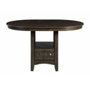 Elements International Oval Max Counter Height Dining Table with Pedestal Base DMX950PT IMAGE 2