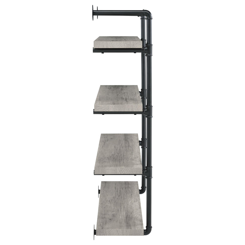 Coaster Furniture Elmcrest 804427 39-inch 4-shelf Wall Bookshelf - Grey Driftwood IMAGE 8