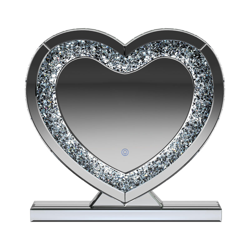  Coaster Furniture Euston 961528 Heart Shaped Vanity Mirror - Silver IMAGE 4