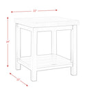 Elements International Kansas End Table CKS100ETE IMAGE 10