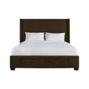 Elements International Magnolia King Upholstered Platform Bed with Storage UMG3153KSB IMAGE 2