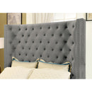  Furniture of America Mirabelle California King Upholstered Panel Bed CM7679GY-CK-VN IMAGE 3