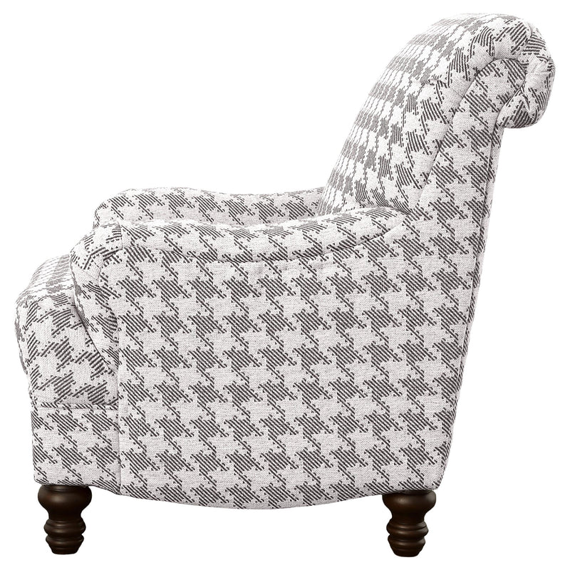  Coaster Furniture Glenn 903096 Upholstered English Arm Accent Chair - Grey IMAGE 5