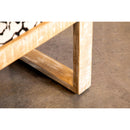  Coaster Furniture Aiden 914138 Fabric Upholstered Accent Bench - Distressed White IMAGE 2