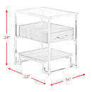 Elements International Matrix Chairside Table CTMX100CET IMAGE 11