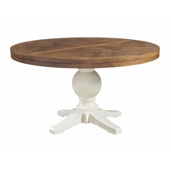 Elements International Round Park Creek Dining Table with Pedestal Base DPK100RDTB IMAGE 1