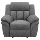  Coaster Furniture Bahrain 609543P Upholstered Power Glider Recliner - Charcoal IMAGE 3