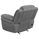  Coaster Furniture Bahrain 609543P Upholstered Power Glider Recliner - Charcoal IMAGE 4