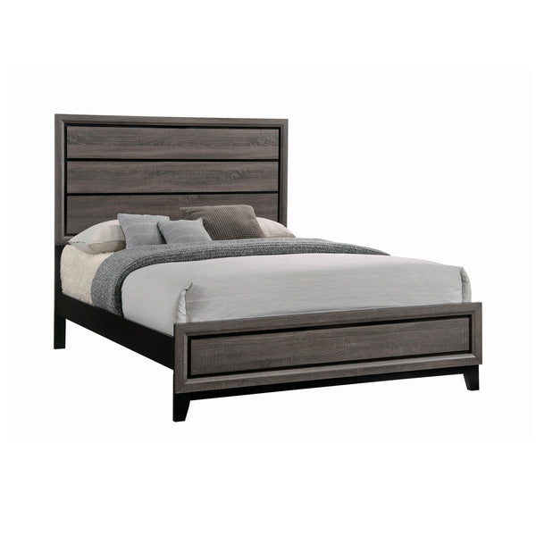 Coaster Furniture Watson 212421KW Wood California King Panel Bed - Grey Oak IMAGE 1