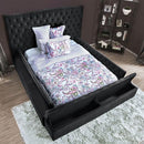  Furniture of America Davida Queen Upholstered Platform Bed with Storage CM7897DG-Q-BED IMAGE 4