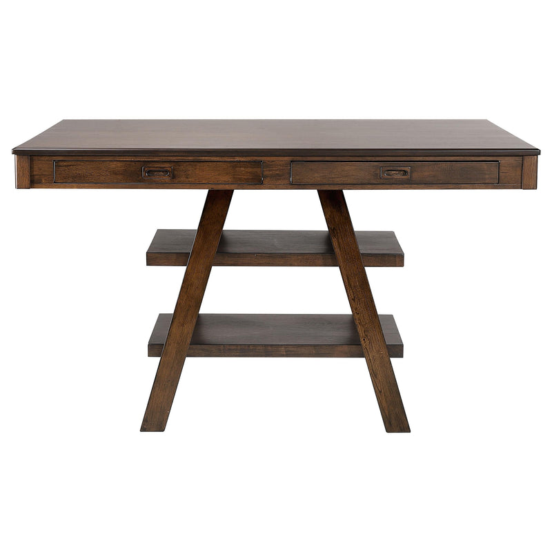 Coaster Furniture Dewey 115208 Rectangular 60-inch Counter Height Dining Table - Walnut IMAGE 2