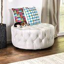  Furniture of America Latoya Leather Ottoman CM-AC6289WH IMAGE 2
