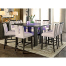  Furniture of America Square Luminar Counter Height Dining Table CM3559GY-PT IMAGE 1