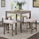 Furniture of America Torrean 5 pc Counter Height Dinette CM3582LG-PT-5PK IMAGE 2
