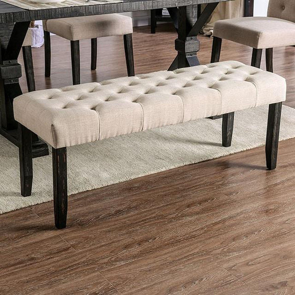 Furniture of America Alfred Bench CM3735IV-BN IMAGE 1