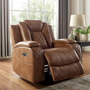  Furniture of America Alexia Power Leather Look Recliner CM6346-CH IMAGE 1