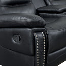  Furniture of America Cavan Leather Sectional CM6650BK-SECT IMAGE 3