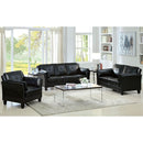  Furniture of America Pierre Stationary Leather Look Loveseat CM6717BK-LV-PK IMAGE 4
