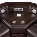  Furniture of America Glasgow Reclining Leather Sectional CM6822BR-TSP-SECT IMAGE 3