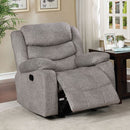  Furniture of America Castleford Fabric Recliner CM6940-CH IMAGE 1