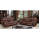  Furniture of America Walter Power Leather Look Recliner CM6950BR-CH-PM IMAGE 2