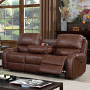  Furniture of America Walter Power Reclining Leather Look Sofa CM6950BR-SF-PM IMAGE 1