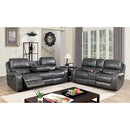 Furniture of America Walter Reclining Leather Look Loveseat CM6950GY-LV IMAGE 2