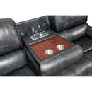  Furniture of America Joanne Reclining Leather Look Sectional CM6951GY-SECT IMAGE 4