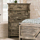  Furniture of America Woodburn 5-Drawer Chest EM7071BR-C IMAGE 1
