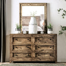  Furniture of America Oakridge 6-Drawer Dresser EM7074BR-D IMAGE 3