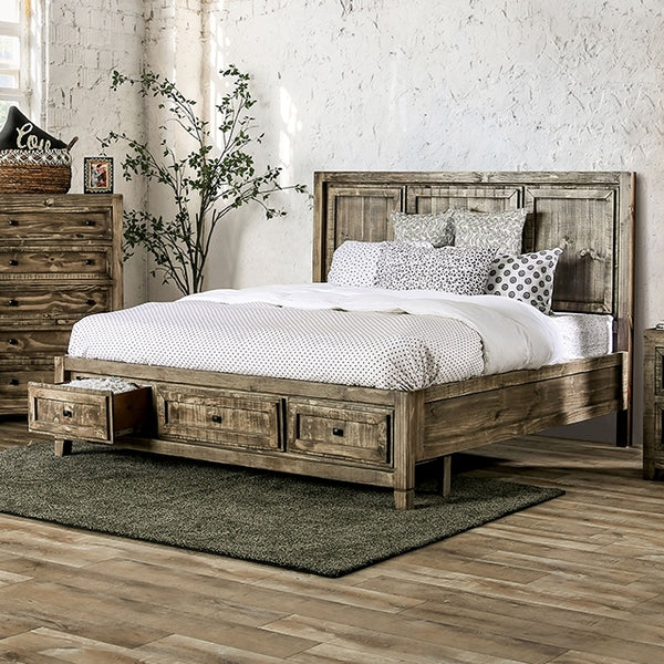 Furniture of America Oakridge Queen Bed EM7074BR-Q-BED IMAGE 1