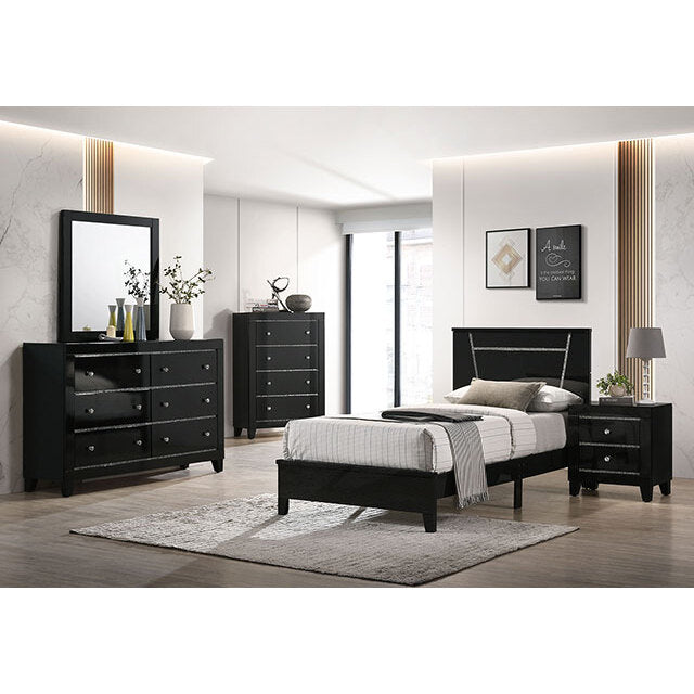 Furniture of America Magdeburg Twin Bed FOA7038BK-T IMAGE 2