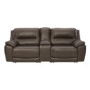 Signature Design by Ashley Dunleith Power Reclining Leather Match 3 pc Sectional U7160458/U7160457/U7160462 IMAGE 1