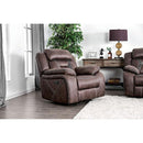  Furniture of America Flint Leather Look Recliner CM6565-CH IMAGE 2