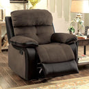  Furniture of America Hadley Leatherette Recliner CM6870-CH IMAGE 1