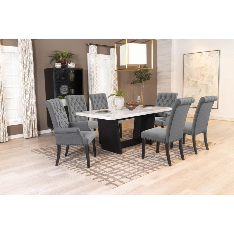 Coaster Furniture Osborne 115511 72-inch Marble Top Dining Table - Rustic Espresso IMAGE 10