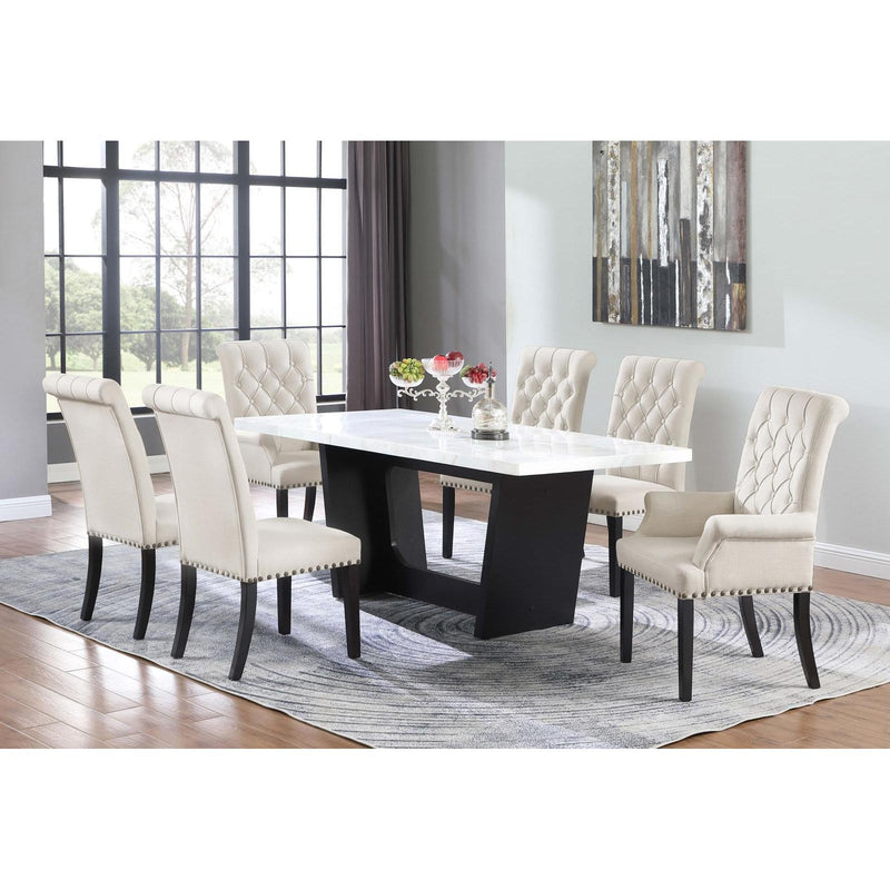Coaster Furniture Osborne 115511 72-inch Marble Top Dining Table - Rustic Espresso IMAGE 11