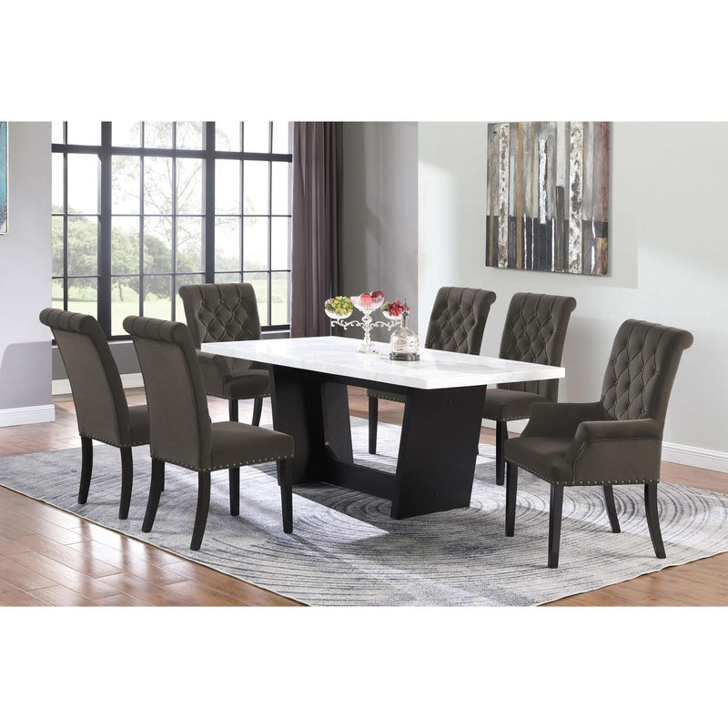 Coaster Furniture Osborne 115511 72-inch Marble Top Dining Table - Rustic Espresso IMAGE 12