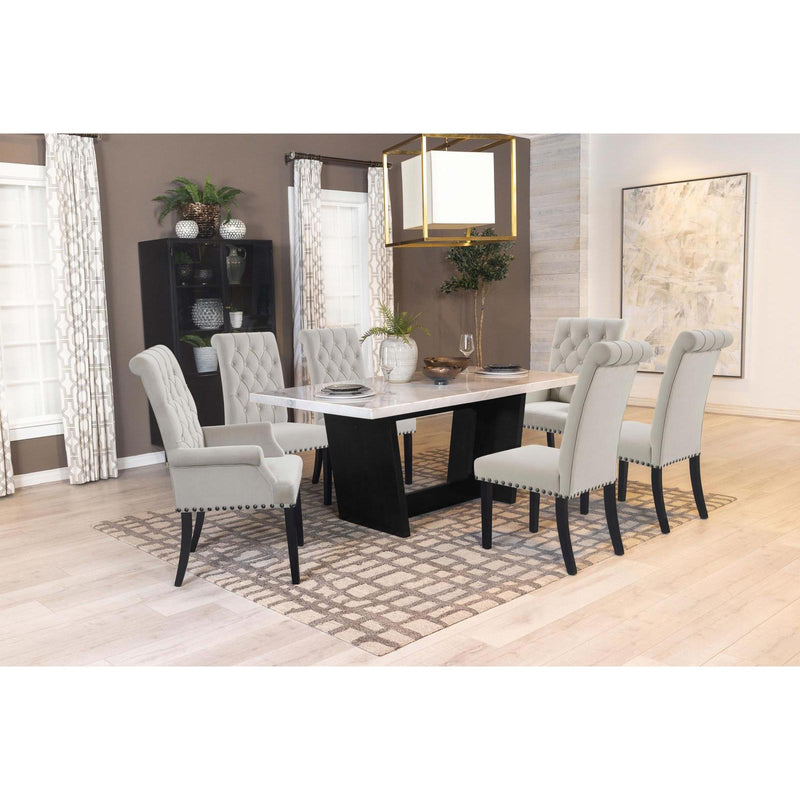 Coaster Furniture Osborne 115511 72-inch Marble Top Dining Table - Rustic Espresso IMAGE 7