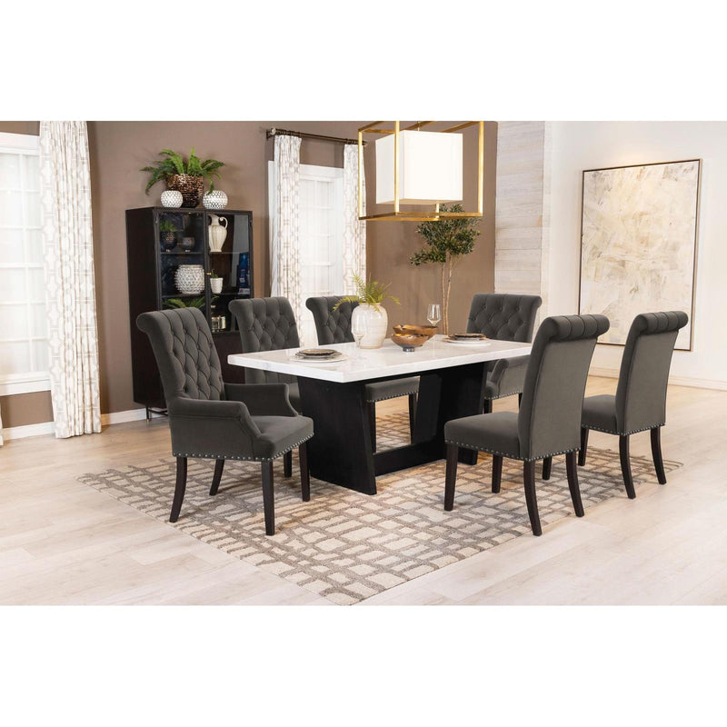 Coaster Furniture Osborne 115511 72-inch Marble Top Dining Table - Rustic Espresso IMAGE 8
