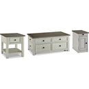 Signature Design by Ashley Bolanburg T637T1 Coffee Table with End Table and Chairside End Table IMAGE 1