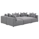  Coaster Furniture Jennifer 551594-SET 6 pc Tight Seat Modular Sectional - Grey IMAGE 6