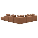  Coaster Furniture Jennifer 551591-SET 6 pc Tight Seat Modular Sectional - Terracotta IMAGE 4