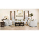  Coaster Furniture Rainn 509171 Boucle Upholstered Sloped Arm Sofa - Latte IMAGE 9