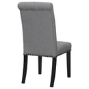 Coaster Furniture Alana 115162 Fabric Upholstered Dining Side Chair - Grey IMAGE 6