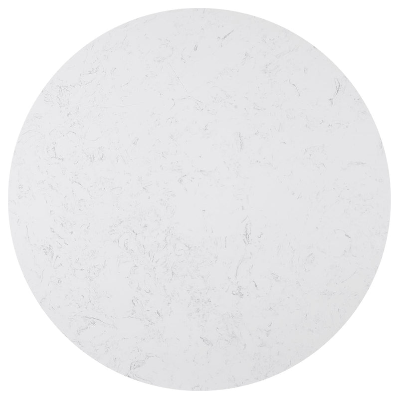 Coaster Furniture Sherry 115490 Round 54-inch Marble Top Dining Table - Rustic Espresso IMAGE 2