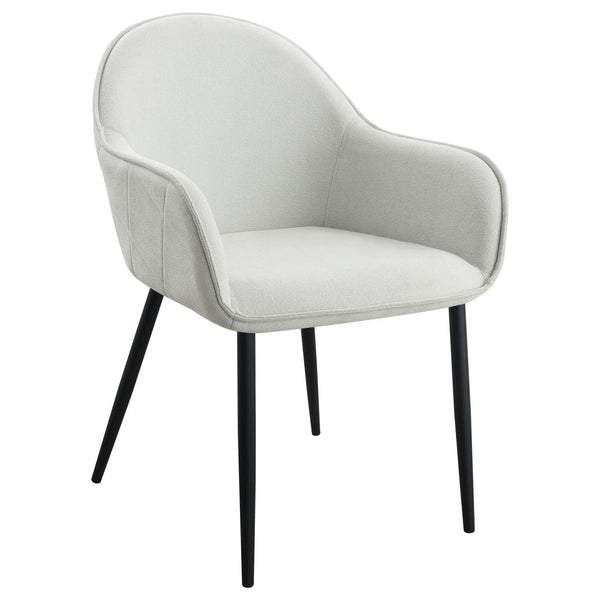  Coaster Furniture Emma 115592 Fabric Upholstered Dining Arm Chair - Fog Grey IMAGE 1