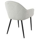  Coaster Furniture Emma 115592 Fabric Upholstered Dining Arm Chair - Fog Grey IMAGE 7