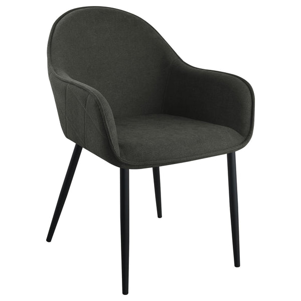 Coaster Furniture Emma 115593 Fabric Upholstered Dining Arm Chair - Charcoal (Set of 2) IMAGE 1