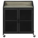 Coaster Furniture Arlette 183476 Wine Cabinet with Wire Mesh Doors - Grey Wash/Sandy Black IMAGE 3